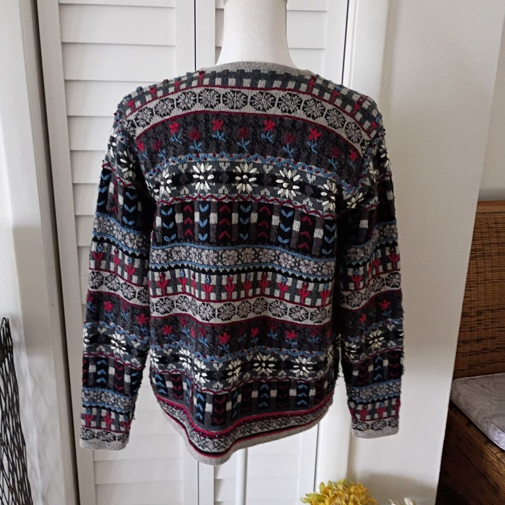 Talbot's women's vintage grey color palate Lambswool blend cardigan S‎ - Picture 6 of 9